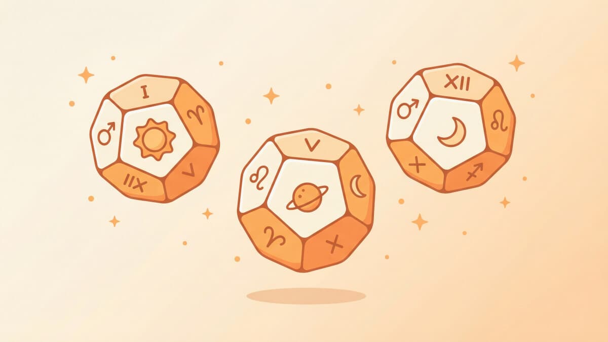 占星骰子:行星、星座、宮位三顆骰子